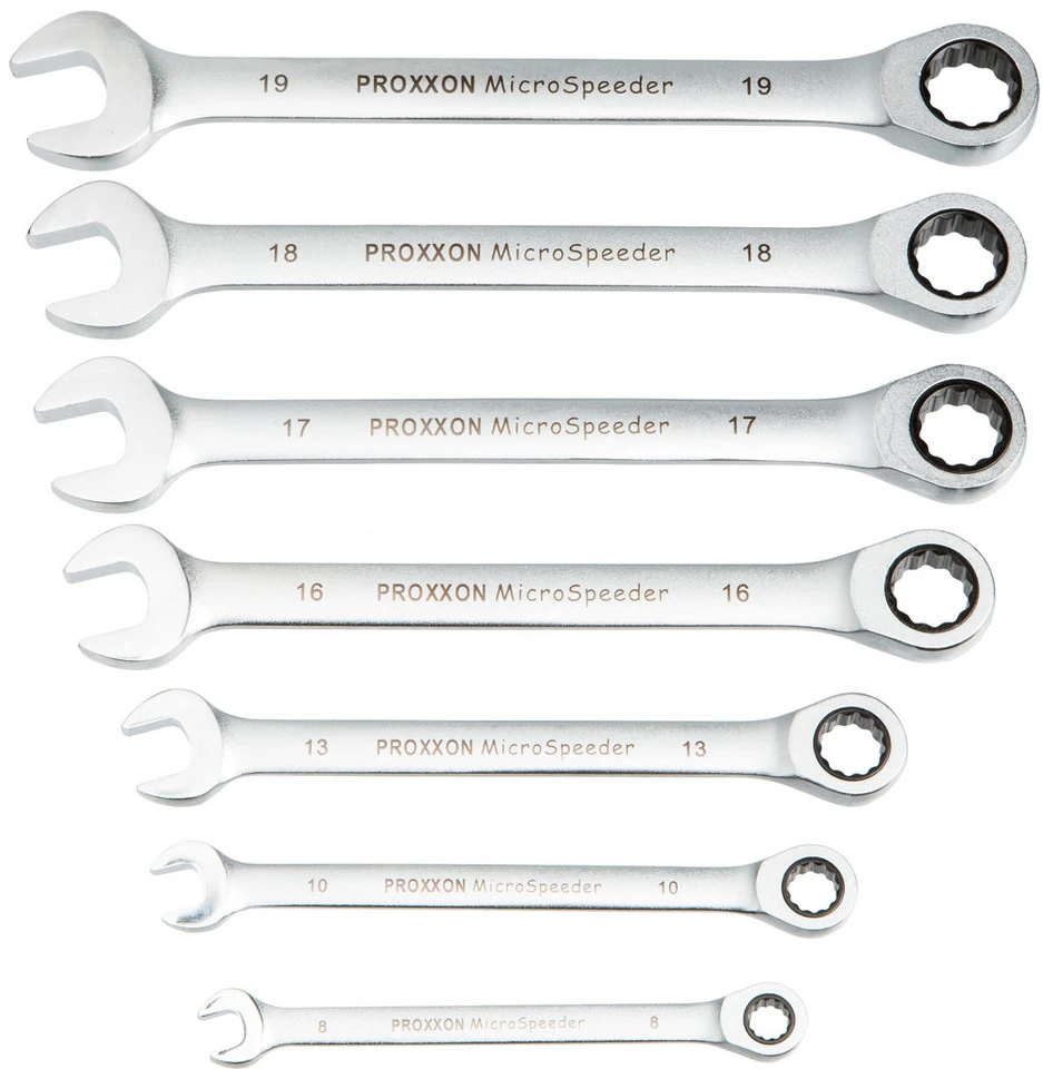 Proxxon Ring-Maulschlüsselset MicroSpeeder 7-teilig, Standardausführung 2 Proxxon Ring-Maulschlüsselset MicroSpeeder 7-teilig, Standardausführung – Bild 2